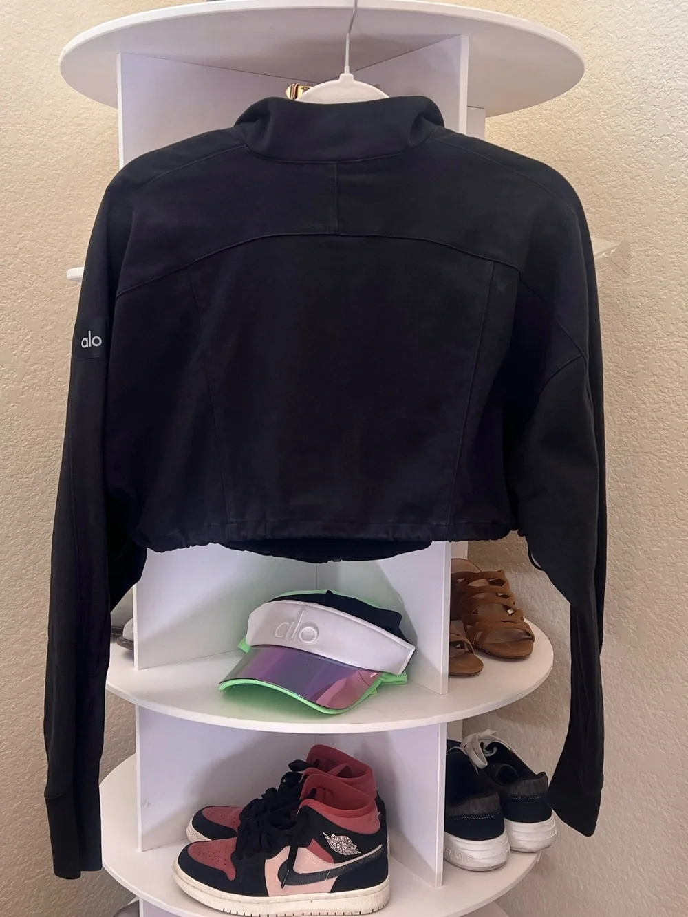 Alo On Point Cropped Moto Jacket Black Small Great Condition!